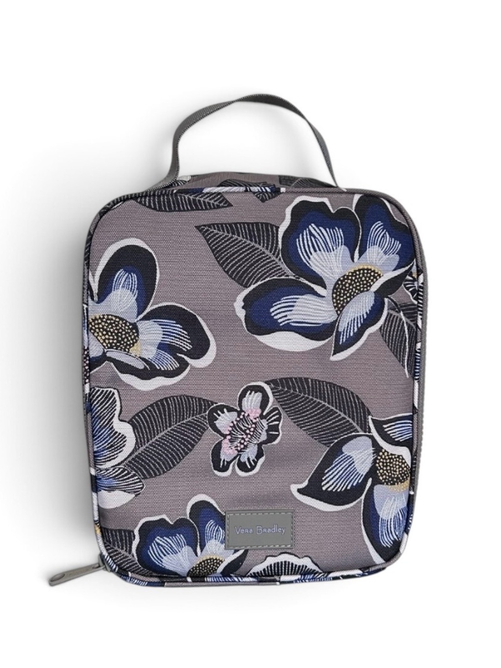 Vera Bradley Gray Floral Insulated Lunch Bag